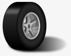 Tire Wheel Car Rim Black Rubber Round Tire - Black Tire Clipart