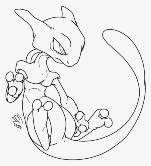 Mewtwo Lineart By Mblock On Deviantart - Coloring Book