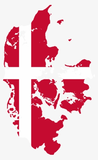 Flag Map Of Denmark