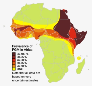 Image Of Africa Map Estimated Prevalence Of Female