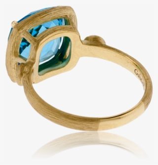 Blue Topaz Textured Style Ring
