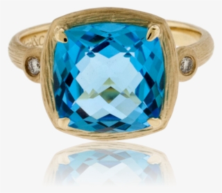Blue Topaz Textured Style Ring