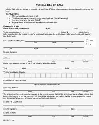 13 Georgia Vehicle Bill Of Sale