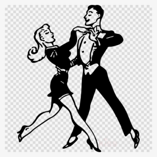 Black Dancing Couple Png Clipart Black And White Dance