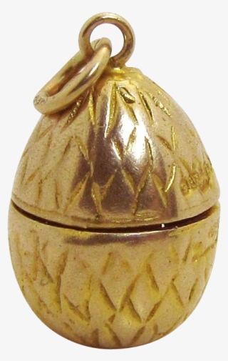 Gold 3d Easter Egg Charm~opens To Baby Chick Inside