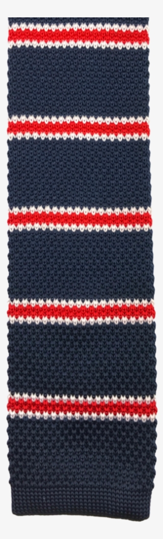 Navy With Red Bar Stripe Knit
