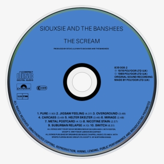 Siouxsie And The Banshees The Scream Cd Disc Image