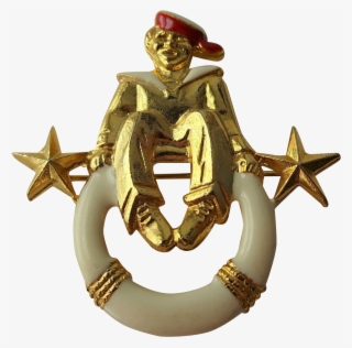 Wwii Navy Sailor Pin Brooch Vintage 1940s Enamel Sweetheart