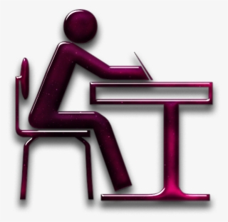 Student Sitting At Desk Icon