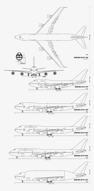 Diagram Of Boeing 747 Variants