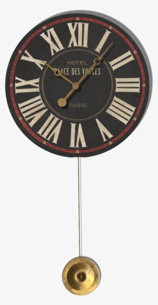 Place De Vosges 6" Vintage Wall Clock Pendulum Whisper