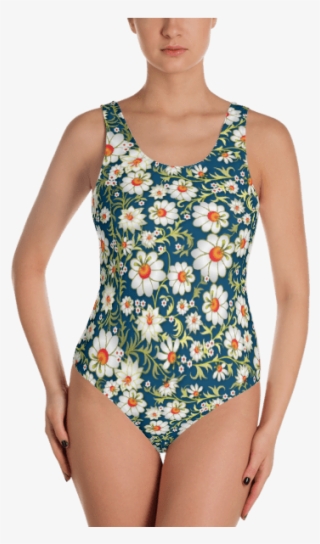 Floral Ornament One-piece Swimsuit