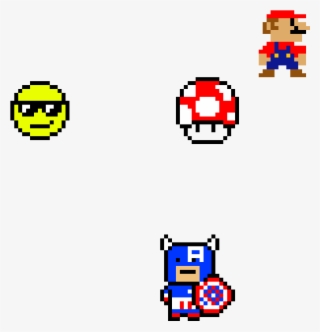 Emoji, Mario, Toad, & Cap'n America