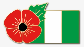 Image Of Nigeria Fmn Poppy/flag Combo Medal