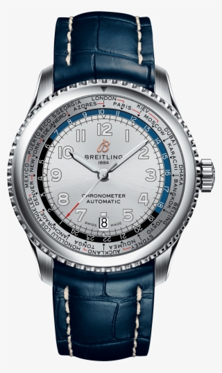 Breitling Watch Navitimer 8 B35 Unitime 43 Blue Croco