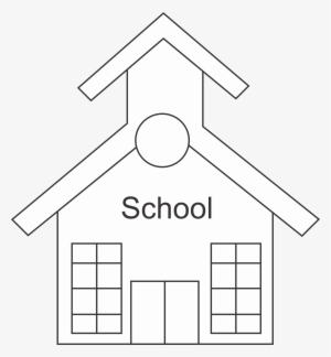 28 Collection Of School Clipart Black And White Png - Outline Of School