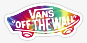 Rainbow Tie Dye Vans Logo From Redbubble Tie Dye Vans, - Vans Off The Wall Rainbow