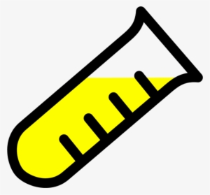 Test Tube Laboratory Icon - Yellow Test Tube Clip Art