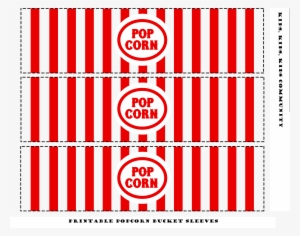 Popcorn Bucket Sleeves - Movie Night Free Printables