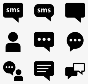 Sms Text Messaging Glyph - Sms Icon Vector