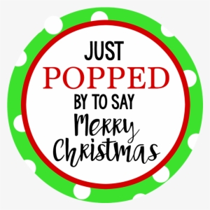 Poppedmerrychristmastag Poppedstripedtag - Circle