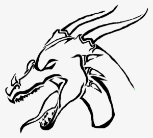 Dragon Head Tattoo Design - White Dragon Head Png