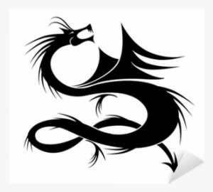 Dragon Tattoo Vector Illustration For Your Design Sticker - Illustration