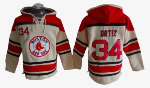 Boston Red Sox Lacer - New Boston Red Sox David Ortiz #34 Red Cream Sweater