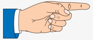 Hand Pointed - Hand Point Cartoon Png
