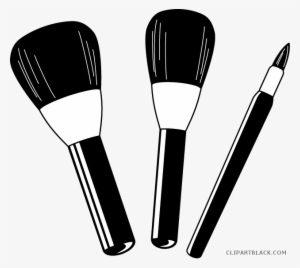 Clipart Black And White Library Brush Clipartblack - Makeup Brush Clip Art