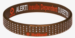Insulin Depenent Gold Dot Reversible Medical Id Bracelet - Medical Identification Tag