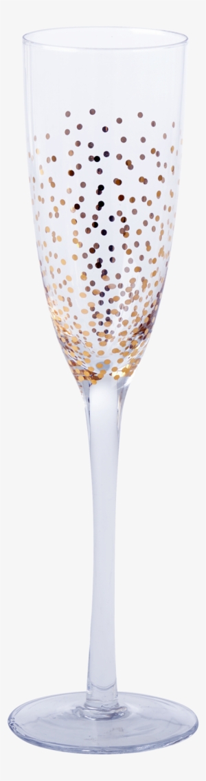 Gold Dot Champagne Glas - Rice Glasse & Carafe - Gldot-champ - Yellow / Golden