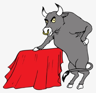 Bull With Red Cape Svg Clip Arts 600 X 584 Px
