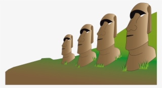 Easter Island, Moai, Stone, Figure, Human, Monolithic - Easter Island Statues Clipart