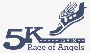 Race Of Angels 5k - Athletes Run Black Round Car Magnet
