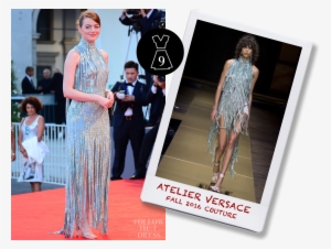 Emma Stone In Atelier Versace Fall 2016 Couture - Atelier Versace Fall 2016 Couture