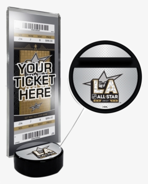 2017 Nhl All-star Game Hockey Puck Ticket Display Stand - That's My Ticket Denver Nuggets Ticket Display Stand