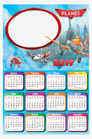 Molduras Calendário 2019 Personagens De Desenho Animado