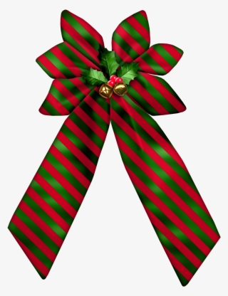 Christmas Striped Bow Png Clipart
