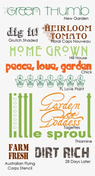 Fonts For Gardening Scrapbook Pages
