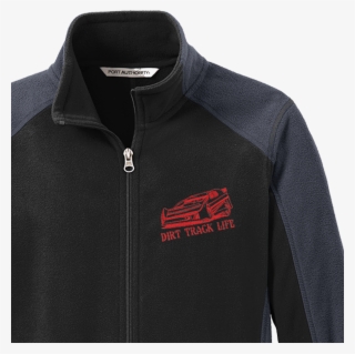 Men's / Unisex Embroidered Dirt Track Life Fleece Jacket-