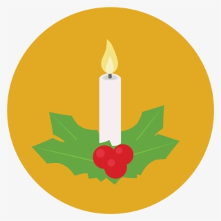The Icon Is Of A Christmas Candle Sitting In A Small