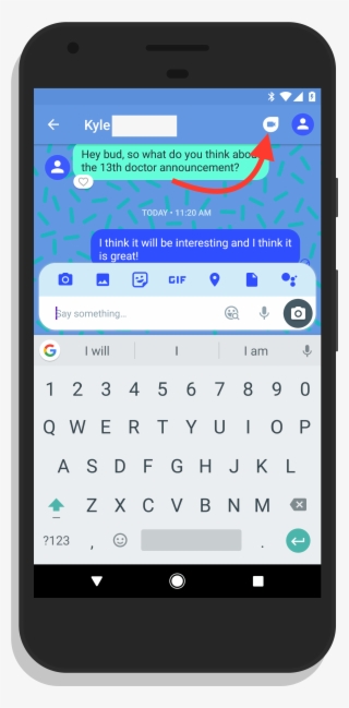 Google Allo With Google Duo Button