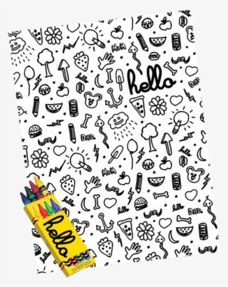 doodles 18"x24" poster and crayon pack