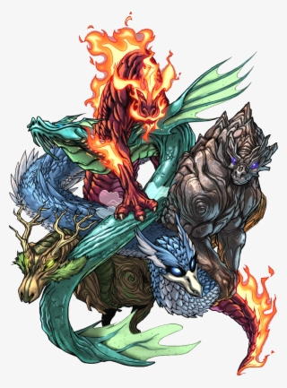 5 Elemental Dragons