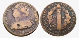 Louis Xvi Æ Double Sol 1793 France Coin