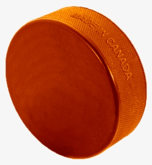 Orange Hockey Puck, 6 Ounces - Circle