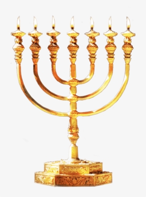 Menorah Gold - Judaism Menorah Transparent Back Ground