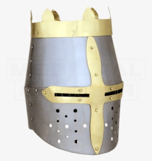Kings Crown Medieval Great Helm - Crown Helmet