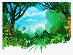 Download Jungle Background Png Clipart Tropical And - Jungle Wall Mural - Woodland Trees